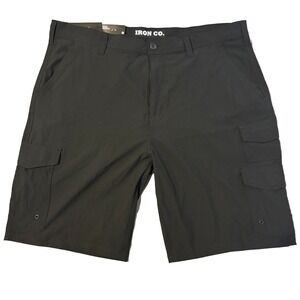 IRON CO. Cargo Shorts Men's 40 Black‎ Stretch Performance Hybrid